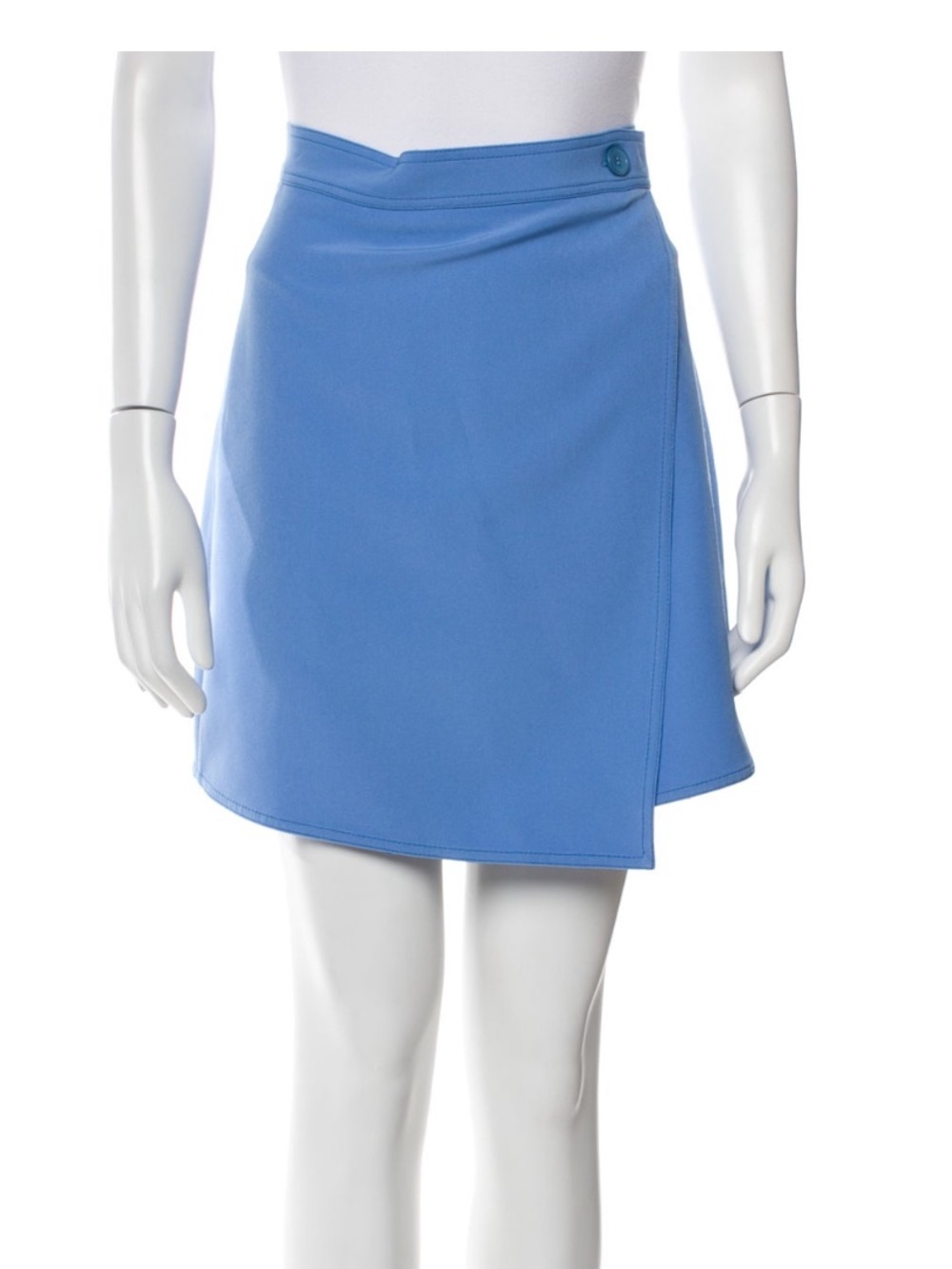 STINE GOYA Blue Wrap Mini Skirt